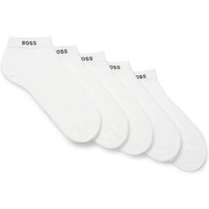 Boss Mens 5P AS Uni CC Five-pack of cotton-blend ankle-length socks with branding Boss Mens 5P AS Uni CC Five-pack of cotton-blend ankle-length socks with branding