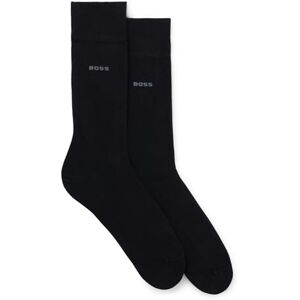 Boss HUGO Men's 2-Pack Regular Fit Cotton Dress Socks, Black, 7-13 Boss HUGO Men's 2-Pack Regular Fit Cotton Dress Socks, Black, 7-13