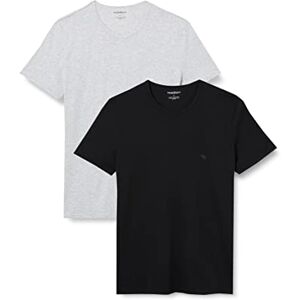Emporio Armani Men's Pack of 2 Pure Cotton T-shirts Pyjama top, Black/Grey, S UK Emporio Armani Men's Pack of 2 Pure Cotton T-shirts Pyjama top, Black/Grey, S UK