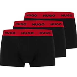 Hugo Boss Mens Trunk Triplet Pack Three-Pack of Stretch-Cotton Trunks with Logo waistbands Black Hugo Boss Mens Trunk Triplet Pack Three-Pack of Stretch-Cotton Trunks with Logo waistbands Black