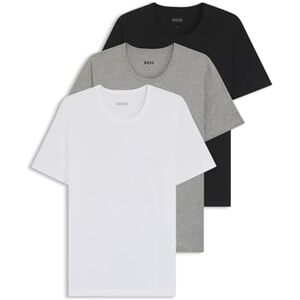 Hugo Boss BOSS Mens Tshirt RN 3P Classic Three-Pack of Cotton Underwear T-Shirts with Logos Hugo Boss BOSS Mens Tshirt RN 3P Classic Three-Pack of Cotton Underwear T-Shirts with Logos