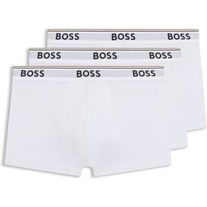 Boss Mens Trunk 3P Power Three-Pack of Logo-Waistband Trunks in Stretch Cotton Boss Mens Trunk 3P Power Three-Pack of Logo-Waistband Trunks in Stretch Cotton