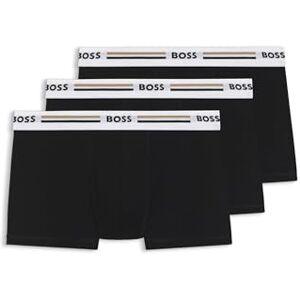 Boss Mens Trunk 3P Revive Three-Pack of Stretch Trunks with Signature-Stripe waistbands Black Boss Mens Trunk 3P Revive Three-Pack of Stretch Trunks with Signature-Stripe waistbands Black