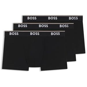 Boss Mens Trunk 3P Power Three-Pack of Logo-Waistband Trunks in Stretch Cotton Boss Mens Trunk 3P Power Three-Pack of Logo-Waistband Trunks in Stretch Cotton