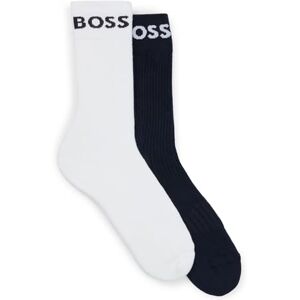 Boss Mens Pack Sport Crew Socks White/Dark Blue 9-11 Boss Mens Pack Sport Crew Socks White/Dark Blue 9-11