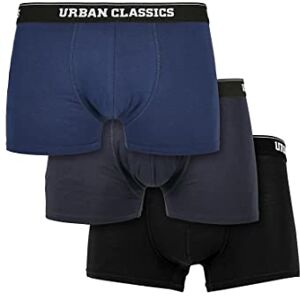 Urban Classics Men's Organic Boxer Shorts 3-Pack Underwear, darkblue+Navy+Black, XL Urban Classics Men's Organic Boxer Shorts 3-Pack Underwear, darkblue+Navy+Black, XL