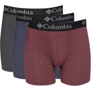 Columbia Men's Performance Cotton Stretch Boxer Brief-3 Pack, New Port/India/Black, S (Pack of 3) Columbia Men's Performance Cotton Stretch Boxer Brief-3 Pack, New Port/India/Black, S (Pack of 3)