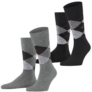 Burlington Men's Everyday Argyle M So Cotton Patterned 2 Pairs Socks, Grey Light Melange 3390, 6.5-11 Burlington Men's Everyday Argyle M So Cotton Patterned 2 Pairs Socks, Grey Light Melange 3390, 6.5-11