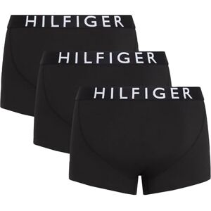 Tommy Hilfiger Men's 3 Pack Trunks with Logo Waistband, Black, L Tommy Hilfiger Men's 3 Pack Trunks with Logo Waistband, Black, L
