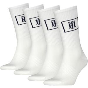 Tommy Hilfiger Mens Crew Socks, White, 9-11 UK Tommy Hilfiger Mens Crew Socks, White, 9-11 UK