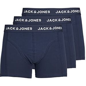 JACK & JONES Men's Jacanthony Trunks 3 Pack Blue Boxer Shorts, Blue (Blue Nights Detail: Blue Night Blue Night), L UK JACK & JONES Men's Jacanthony Trunks 3 Pack Blue Boxer Shorts, Blue (Blue Nights Detail: Blue Night Blue Night), L UK