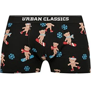 Urban Classics Men's Organic X-Mas Boxer Shorts 3-Pack, Teddy AOP+Jasper+Navy, L Urban Classics Men's Organic X-Mas Boxer Shorts 3-Pack, Teddy AOP+Jasper+Navy, L