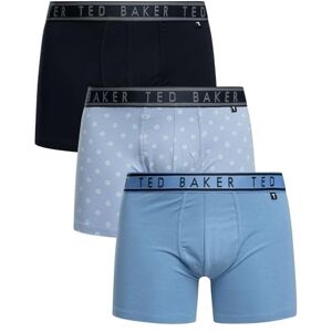 Ted Baker Mens 3-pack Cotton Boxer Briefs, Navy Blue/Sauna/Bachelors Blue, M UK Ted Baker Mens 3-pack Cotton Boxer Briefs, Navy Blue/Sauna/Bachelors Blue, M UK