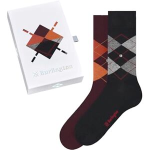 Burlington Men's Basic Gift Box M So Cotton Patterned 2 Pairs Socks, Multicolor Black Brown 0019, 6.5-11 Burlington Men's Basic Gift Box M So Cotton Patterned 2 Pairs Socks, Multicolor Black Brown 0019, 6.5-11