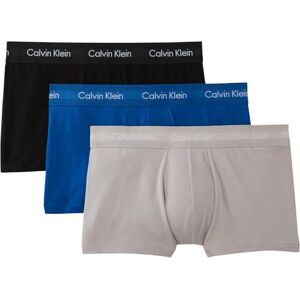 Calvin Klein Men’s 3 Pack Low Rise Trunks Underwear, Multicolor (Classic Blue/Porpoise/Black), XS Calvin Klein Men’s 3 Pack Low Rise Trunks Underwear, Multicolor (Classic Blue/Porpoise/Black), XS