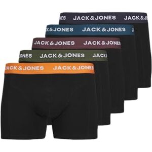 JACK & JONES JACK&JONES PLUS Men's JACOLIVER Solid Trunks 5 Pack Box PLS Boxer Shorts, Black/Pack:Black-Black-Black-Black, XXL Große Größen (Pack of 5) JACK & JONES JACK&JONES PLUS Men's JACOLIVER Solid Trunks 5 Pack Box PLS Boxer Shorts, Black/Pack:Black-Black-Black-Black, XXL Große Größen (Pack of 5)