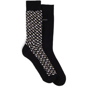Boss Men's 2P RS Monogram CC Regular_Socks, Black1, 39-42 Boss Men's 2P RS Monogram CC Regular_Socks, Black1, 39-42