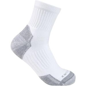 Carhartt Men's Midweight Cotton Blend Quarter Sock 3 Pack, White, Large Carhartt Men's Midweight Cotton Blend Quarter Sock 3 Pack, White, Large
