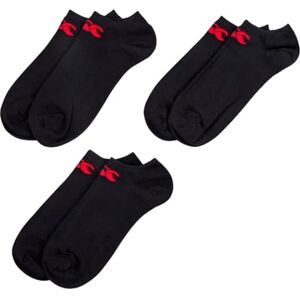 Canterbury Unisex Trainer Liner 3 Pack No-show Socks, Black/Red, M Canterbury Unisex Trainer Liner 3 Pack No-show Socks, Black/Red, M