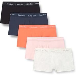 Calvin Klein Men's Low Rise Trunk 5pk 000NB2734A Trunk, Multi (BLACK/SNOW HEATHER/CORAL POP/INK/PO), L Calvin Klein Men's Low Rise Trunk 5pk 000NB2734A Trunk, Multi (BLACK/SNOW HEATHER/CORAL POP/INK/PO), L