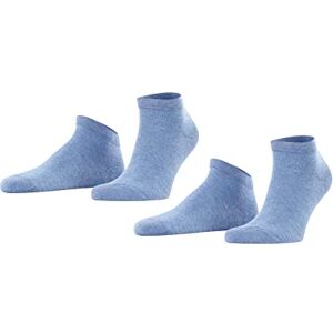 FALKE Men's Happy Double Pack M Sn Cotton Low-Cut Plain 2 Pairs Trainer Socks, Blue Light Denim 6660, 5.5-8 FALKE Men's Happy Double Pack M Sn Cotton Low-Cut Plain 2 Pairs Trainer Socks, Blue Light Denim 6660, 5.5-8