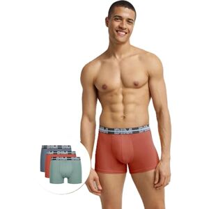 DIM Men's Style Powerful Cotton Stretch X3 Boxer Shorts, Grey/Green/Orange, M (Pack of 3) DIM Men's Style Powerful Cotton Stretch X3 Boxer Shorts, Grey/Green/Orange, M (Pack of 3)
