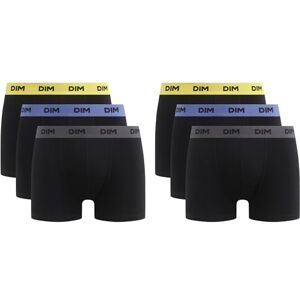 DIM Men's Boxer Mix and Colours Cotton Stretch Comfort x6 Black Belt Yellow/Blue/Grey XL DIM Men's Boxer Mix and Colours Cotton Stretch Comfort x6 Black Belt Yellow/Blue/Grey XL