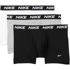 Nike Men's All Day Cotton Stretch Trunk W/Fly Underwear (3-Pack), White/Heather Grey/Black Nike Men's All Day Cotton Stretch Trunk W/Fly Underwear (3-Pack), White/Heather Grey/Black