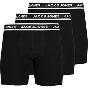 JACK & JONES Men's JACSOLID Boxer Briefs 3 Pack Shorts, Black/Pack: Black-Black, L JACK & JONES Men's JACSOLID Boxer Briefs 3 Pack Shorts, Black/Pack: Black-Black, L