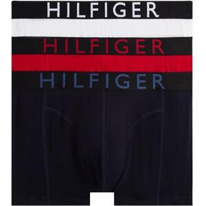 Tommy Hilfiger Men’s 3 Pack Trunks with Logo Waistband, Multicolor (Med Red/Th Whte/Des Sky), S Tommy Hilfiger Men’s 3 Pack Trunks with Logo Waistband, Multicolor (Med Red/Th Whte/Des Sky), S