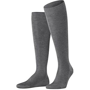 FALKE Men's Tiago M Kh Fil D'Écosse Cotton Long Plain 1 Pair Knee-High Socks, Grey Steel Melange 3165, 10-11 FALKE Men's Tiago M Kh Fil D'Écosse Cotton Long Plain 1 Pair Knee-High Socks, Grey Steel Melange 3165, 10-11