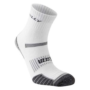 Hilly Unisex Twin Skin - Anklet Min Cushioning, Running Sock, White/Grey Marl, XL UK
