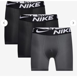 Nike Boy's E Day Cotton Stretch 3 Boxer Shorts, Black/Dk Grey, 8/11 Years Nike Boy's E Day Cotton Stretch 3 Boxer Shorts, Black/Dk Grey, 8/11 Years