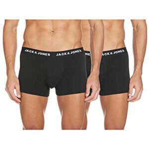 JACK & JONES Men's JACJON TRUNKS 2 PACK NOOS Boxer Shorts, Black/Detail:Black, XXL JACK & JONES Men's JACJON TRUNKS 2 PACK NOOS Boxer Shorts, Black/Detail:Black, XXL