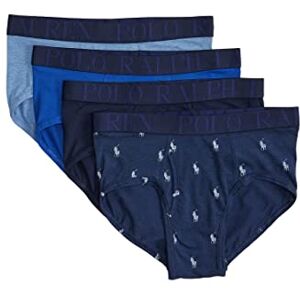 Ralph Lauren Men's Stretch Classic Fit Briefs, Blue Saturn/White, Monroe Blue Heather/White, Pale Royal Heather/Cruise Navy, Cruise Navy, M Ralph Lauren Men's Stretch Classic Fit Briefs, Blue Saturn/White, Monroe Blue Heather/White, Pale Royal Heather/Cruise Navy, Cruise Navy, M