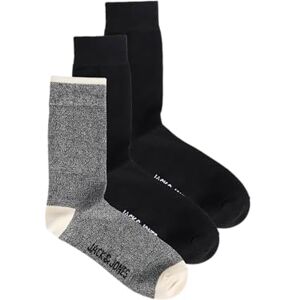 JACK & JONES Men's Jacrider Socks 3 Pack Sn, Black, One Size (Pack of 3) JACK & JONES Men's Jacrider Socks 3 Pack Sn, Black, One Size (Pack of 3)