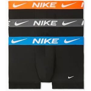 Nike mens Essential Micro Stretch Trunk Underwear (3-pack), Black W/Photo Blue/Cool Grey/Total Orange, S Nike mens Essential Micro Stretch Trunk Underwear (3-pack), Black W/Photo Blue/Cool Grey/Total Orange, S