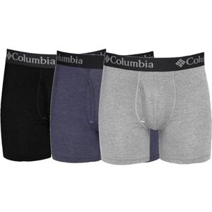 Columbia Men's Performance Cotton Stretch Boxer Brief-3 Pack, Black/Grey/Navy, XX-Large, Grey Columbia Men's Performance Cotton Stretch Boxer Brief-3 Pack, Black/Grey/Navy, XX-Large, Grey