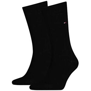 Tommy Hilfiger Men's Classic 2P Calf Socks, Black, Size 39 Tommy Hilfiger Men's Classic 2P Calf Socks, Black, Size 39