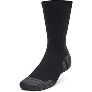 Under Armour Mens Heatgear Crew Socks 3 Pack Black 7.5-12 Under Armour Mens Heatgear Crew Socks 3 Pack Black 7.5-12