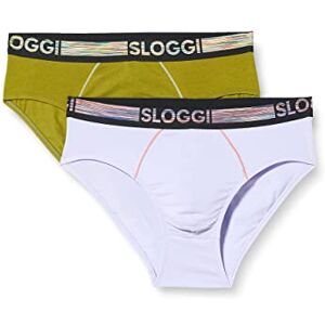 Sloggi Men's GO ABC Natural H Midi C2P Briefs, MULTI-COLOUR, S Sloggi Men's GO ABC Natural H Midi C2P Briefs, MULTI-COLOUR, S