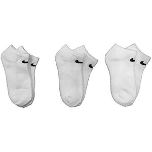 Nike Unisex Little Kids' Dri-fit Cushioned No-show 3 Pack SOCKS, White Nike Unisex Little Kids' Dri-fit Cushioned No-show 3 Pack SOCKS, White