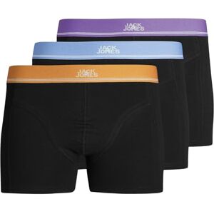 JACK & JONES Jackonga Solid Trunks Pack of 3, Deep lavender/pack: black black, L JACK & JONES Jackonga Solid Trunks Pack of 3, Deep lavender/pack: black black, L