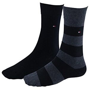 Tommy Hilfiger Men's Rugby 2P Calf Socks, Black, Size 39 Tommy Hilfiger Men's Rugby 2P Calf Socks, Black, Size 39