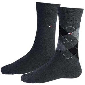 Tommy Hilfiger Classic Mens Socks Men's Accessories Mens Socks Signature Embroidered Logo 2 Pack Anthracite 47/49 Tommy Hilfiger Classic Mens Socks Men's Accessories Mens Socks Signature Embroidered Logo 2 Pack Anthracite 47/49