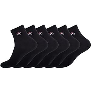 FILA Men's FI/AM/LOWX6 Sport Socks, Black, 39/42 (Pack of 6) FILA Men's FI/AM/LOWX6 Sport Socks, Black, 39/42 (Pack of 6)