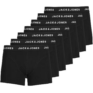 JACK & JONES Men's Jachuey Trunks 7 Pack Boxer Shorts, Schwarz (Black), S UK JACK & JONES Men's Jachuey Trunks 7 Pack Boxer Shorts, Schwarz (Black), S UK