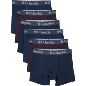 Columbia Men's Polyester Spandex Boxer Brief 6 Pack, Dark Mountain Grey/Dark Cherry/Navy, XL (Pack of 6) Columbia Men's Polyester Spandex Boxer Brief 6 Pack, Dark Mountain Grey/Dark Cherry/Navy, XL (Pack of 6)