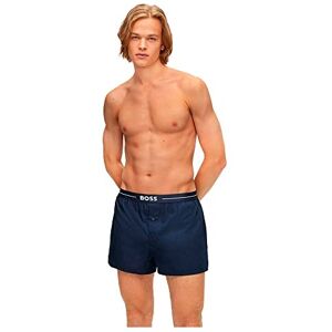 Boss Mens NOS Boxer EW 2P Two-Pack of Logo-Waistband Pyjama Shorts in Cotton Boss Mens NOS Boxer EW 2P Two-Pack of Logo-Waistband Pyjama Shorts in Cotton