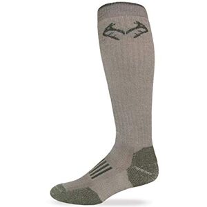 Realtree Heavyweight Merino Wool Tall All Season Boot Socks 1 Pair, X-Large, Tan/Olive Realtree Heavyweight Merino Wool Tall All Season Boot Socks 1 Pair, X-Large, Tan/Olive